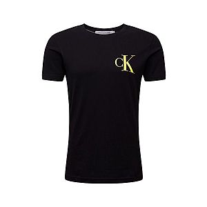Calvin Klein Jeans Tričko čierna / žltá vyobraziť