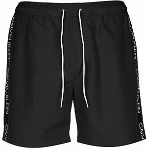 Calvin Klein Swimwear Plavecké šortky čierna melírovaná / biela vyobraziť