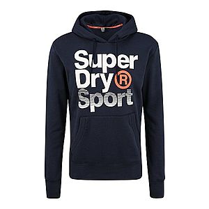 Superdry Športová mikina 'CORE SPORT OVERHEAD' biela / tmavomodrá vyobraziť