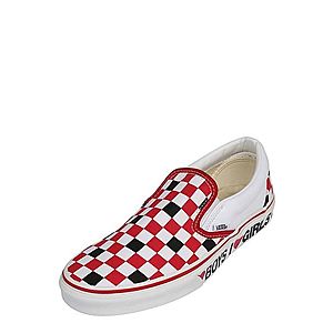 VANS Slip-on obuv biela / čierna / červená vyobraziť