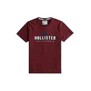 HOLLISTER Tričko burgundská vyobraziť