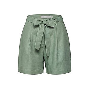 ICHI Plisované nohavice zelená vyobraziť