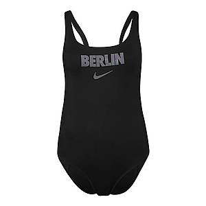 Nike Swim Športové jednodielne plavky 'CITY SERIES Berlin' čierna / sivá vyobraziť
