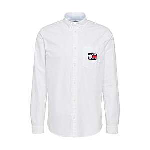 Tommy Jeans Košeľa 'TJM OXFORD BADGE SHIRT' biela vyobraziť