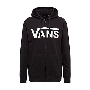 VANS Tepláková bunda 'VANS CLASSIC ZIP HOODIE II' čierna / biela vyobraziť