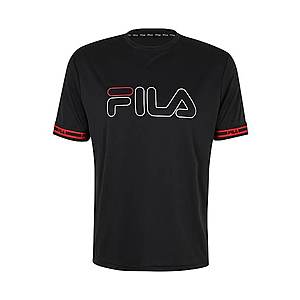 FILA Funkčné tričko čierna / biela / červené vyobraziť