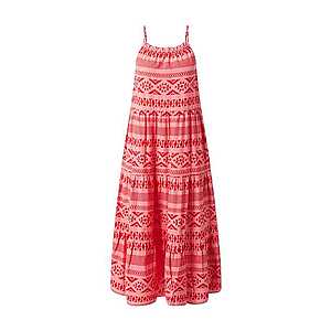 ONLY Letné šaty 'ONLLUCCA STRAP CALF DRESS WVN' červená / ružová vyobraziť