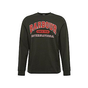 Barbour International Tričko 'Collegiate' olivová / svetločervená vyobraziť