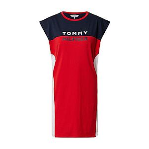 Tommy Hilfiger Underwear Nočná košieľka červená / biela / námornícka modrá vyobraziť