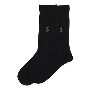 POLO RALPH LAUREN Ponožky 'RIB EGYPTIAN-SOCKS-2 PACK' čierna vyobraziť