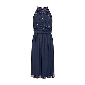 STAR NIGHT Kokteilové šaty 'short dress (005 long version) chiffon & rhinestones' námornícka modrá vyobraziť
