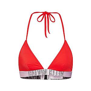 Calvin Klein Swimwear Bikinový top červené / biela vyobraziť
