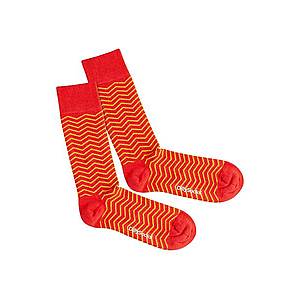 DillySocks Ponožky 'Square Sunset' červená / žltá / oranžová vyobraziť
