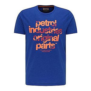 Petrol Industries Tričko modrá / oranžová / tmavomodrá vyobraziť