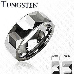 Tungstenový prsteň - vzor hranolov D9.18 vyobraziť