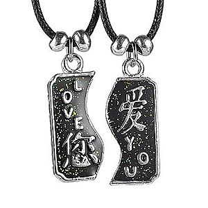 Dvojdielny náhrdelník LOVE YOU s čínskymi znakmi AB31.17 vyobraziť