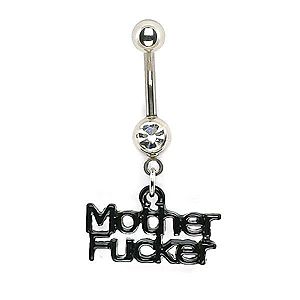 Piercing pupka zirkón a nápis Mother Fucker F10.9 vyobraziť