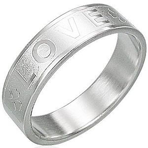 Oceľový prsteň - LOVE, štvorlístok F9.1 vyobraziť