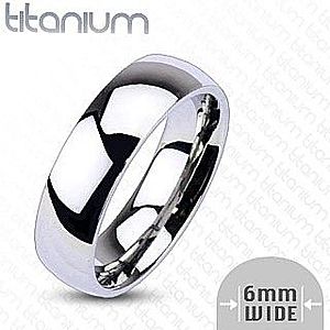 Titánový prsteň - lesklá obrúčka, 6 mm K14.10 vyobraziť