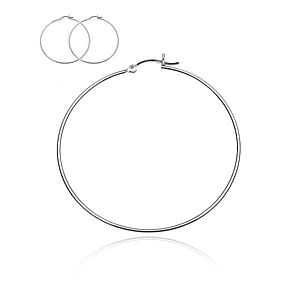 Náušnice kruhy zo striebra 925 - jednoduché kruhy, háčik, 50 mm O13.6 vyobraziť