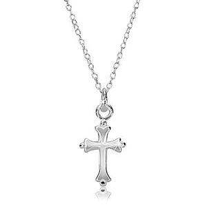 Lesklý náhrdelník - retiazka s oblým krížom, striebro 925 X16.16 vyobraziť