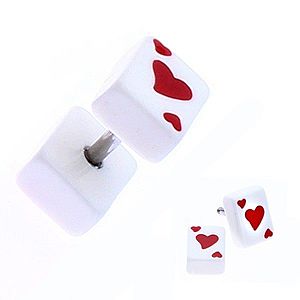 Fake plug z akrylu s hracou kartou - symbol srdce PC29.02 vyobraziť