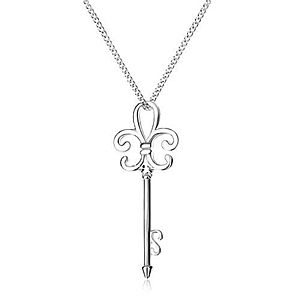 Náhrdelník zo striebra 925, retiazka a kľúčik, Fleur de Lis SP01.25 vyobraziť