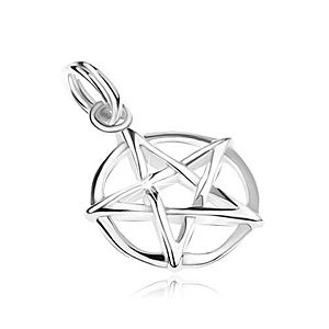 Prívesok - pentagram v kruhu, striebro 925 SP01.30 vyobraziť