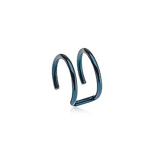 Fake piercing do ucha z ocele - dva krúžky modrej farby SP04.03 vyobraziť