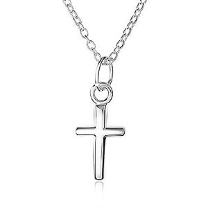 Nastaviteľný strieborný 925 náhrdelník, latinský kríž na retiazke z oválnych očiek SP27.23 vyobraziť