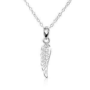Strieborný 925 náhrdelník - jemne gravírované ploché anjelské krídlo SP05.04 vyobraziť