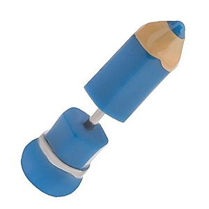 Falošný plug do ucha z akrylu, modrá ceruzka PC20.29 vyobraziť