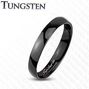 Tungstenový hladký čierny prsteň, vysoký lesk, 2 mm HH16.8 vyobraziť