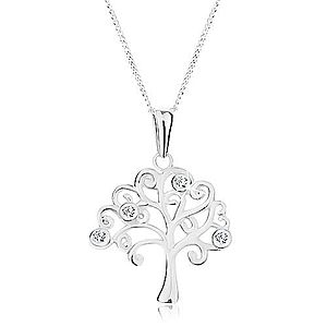 Strieborný 925 náhrdelník, retiazka a prívesok - strom života zdobený zirkónmi AC16.28 vyobraziť