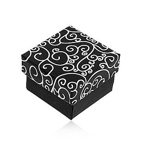 Čierno-biela krabička na náušnice, prívesok alebo prsteň - točený vzor U29.18 vyobraziť