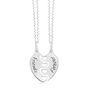 Dva náhrdelníky - prelomené srdce Friends Forever, striebro 925 SP24.10 vyobraziť