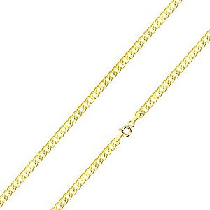 Lesklá retiazka v žltom 14K zlate - ploché, sériovo napájané očká, 500 mm GG187.18 vyobraziť