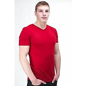 ﻿Hoodboyz Basic V-neck T-shirt Red - XL / červená vyobraziť