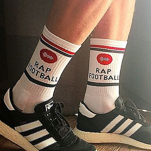 GangstaGroup Rap & Football Socks White - 39–42 vyobraziť