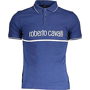 Roberto Cavalli pánska polokošeľa Farba: Modrá, Veľkosť: 2XL vyobraziť
