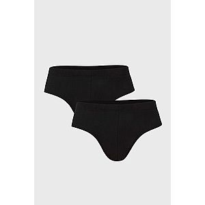 2 PACK čiernych slipov Uomo Cotton vyobraziť