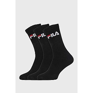 3 PACK čiernych vysokých ponožiek FILA vyobraziť