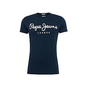 Pepe Jeans Tričko 'ORIGINAL STRETCH' tmavomodrá / biela vyobraziť
