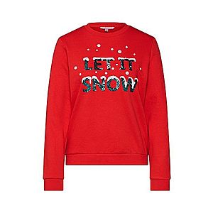 TOM TAILOR DENIM Sveter 'christmas sweatshirt Sweatshirt 1/1' oranžovo červená vyobraziť