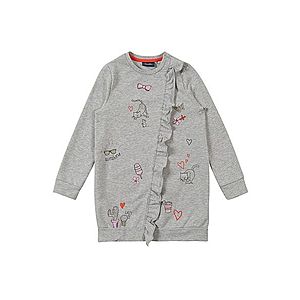 Sanetta Kidswear Šaty 'Dress' sivá melírovaná vyobraziť