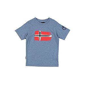 TROLLKIDS Funkčné tričko 'Oslo' modrosivá / červená vyobraziť