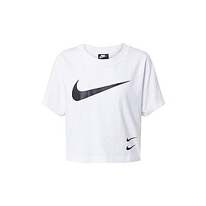 NIKE Funkčné tričko 'Swoosh' biela / čierna vyobraziť