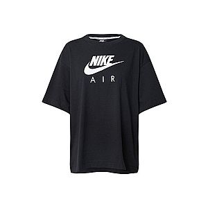 Nike Sportswear Tričko 'W NSW AIR TOP SS BF' biela / čierna vyobraziť