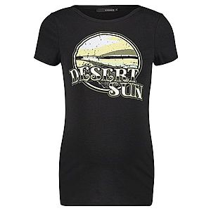 Supermom Tričko 'Dessert Sun' biela / čierna / svetložltá vyobraziť