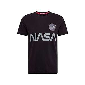 ALPHA INDUSTRIES Tričko 'NASA Reflective' čierna vyobraziť